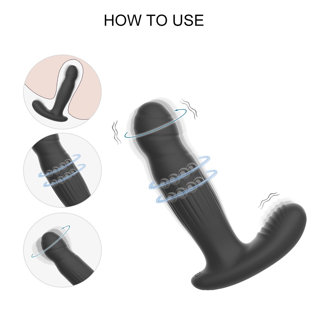 7-Frequency Anal Plug Vibrator for Men USB-Powered Adult Sex Toys G-Spot Massage Juguetes Sexuales