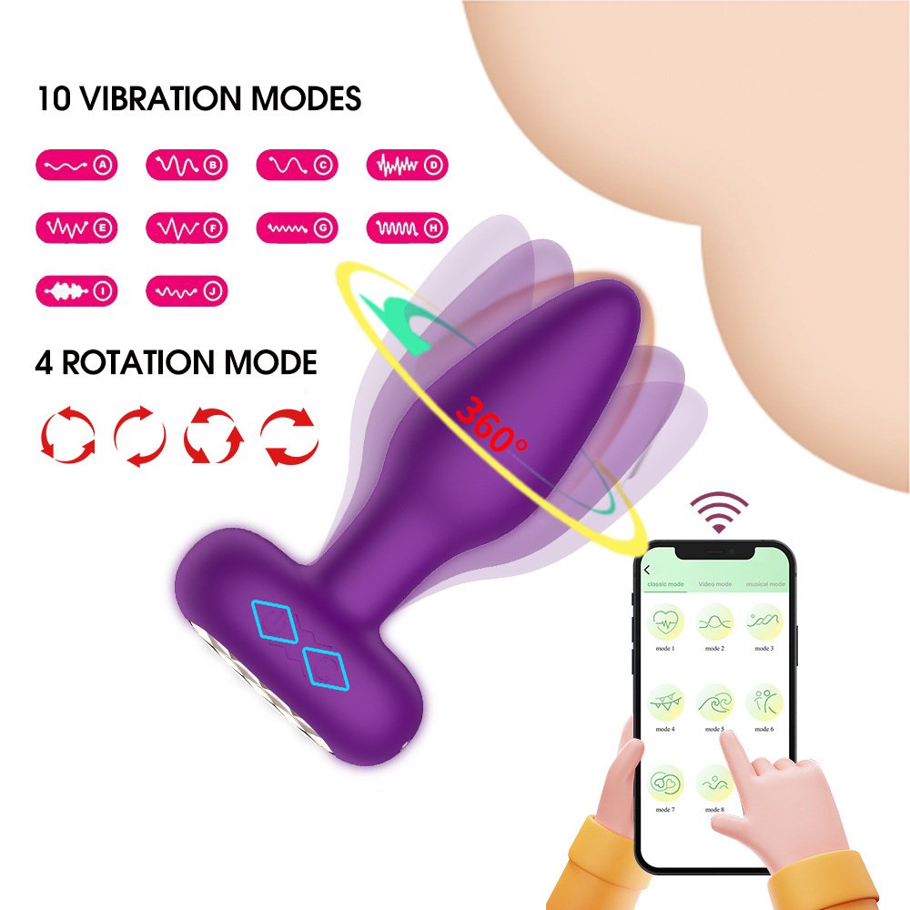 Top selling adult products silicone women app control massager vibrator plug anal for men butt plug toys