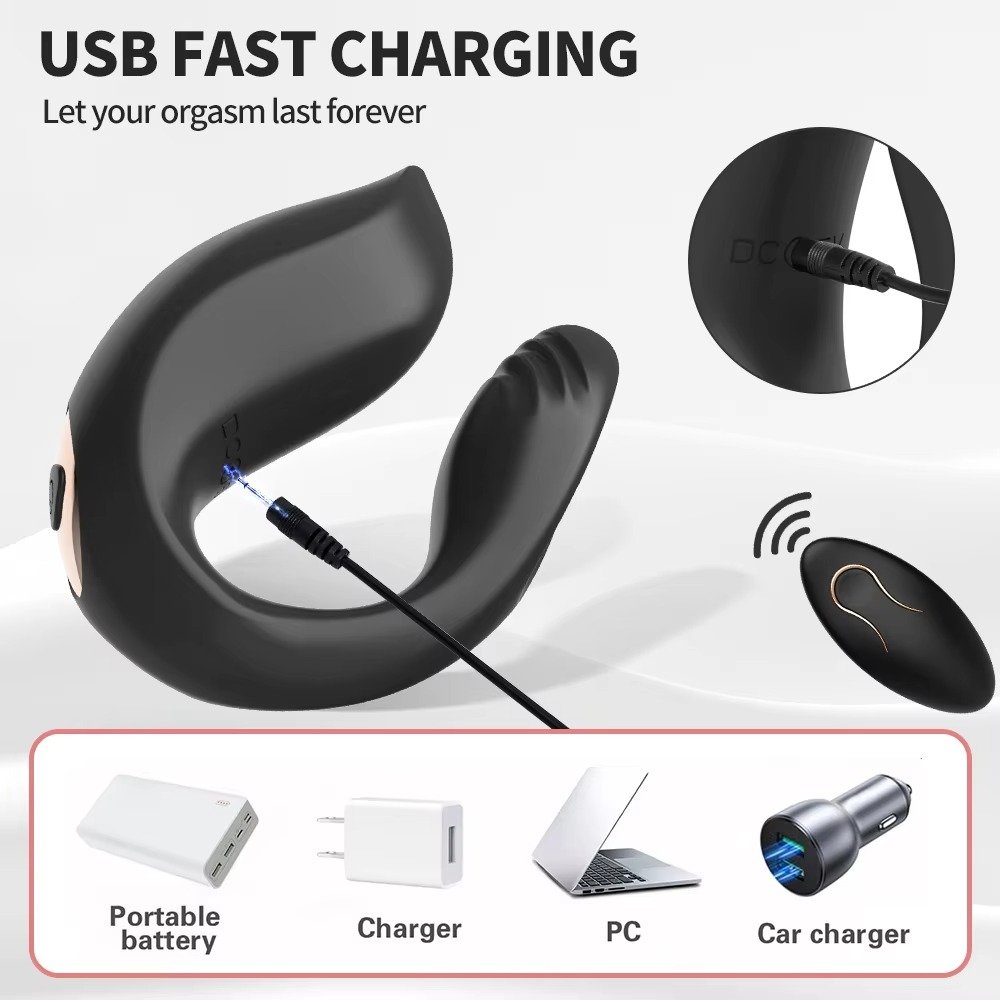 New Wireless Remote Control Bending Rotary Vibrator Women Wear Vibrating Underwear U-shaped Jumping Egg Adult Sex Product
