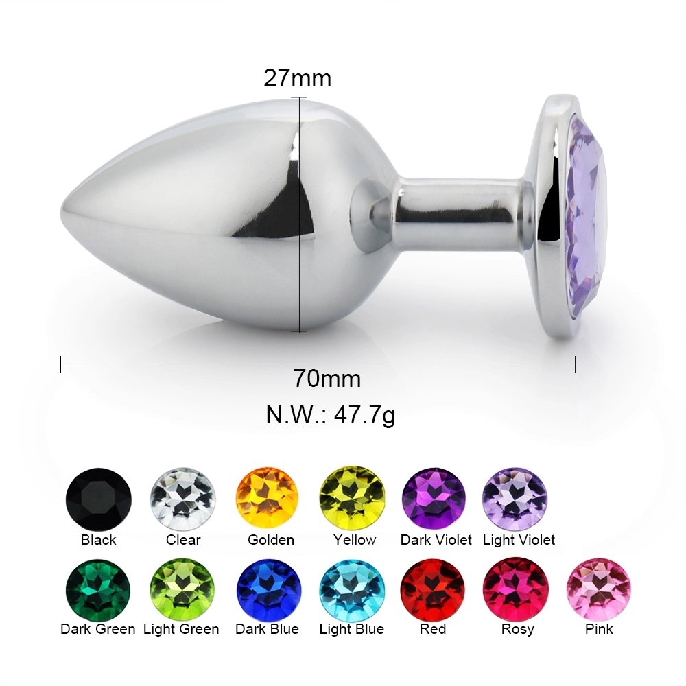 Multi Colors Jewelry Anal Butt Plug Women Sex Toys Expand Metal Anal Plug Ass Toy For Couples 3 piece set