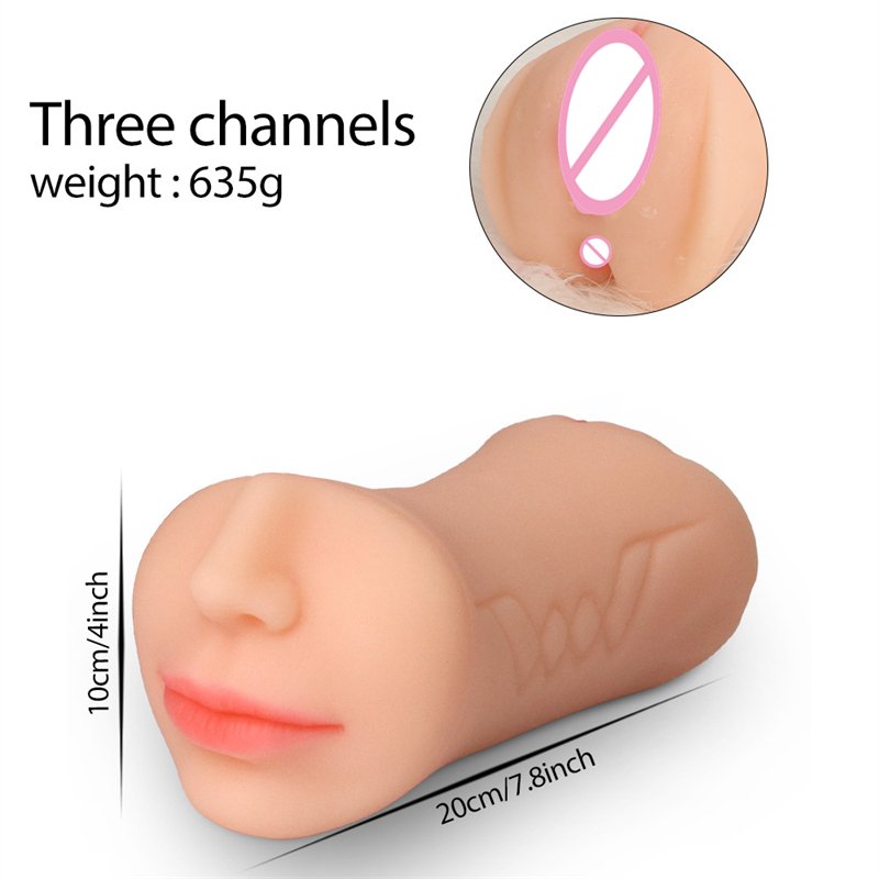 UAE Shipping 3 In 1 3 holes Male Masturbator Pocket Pussy Mouth Anal Sex Toys for Men Artificial Vagina