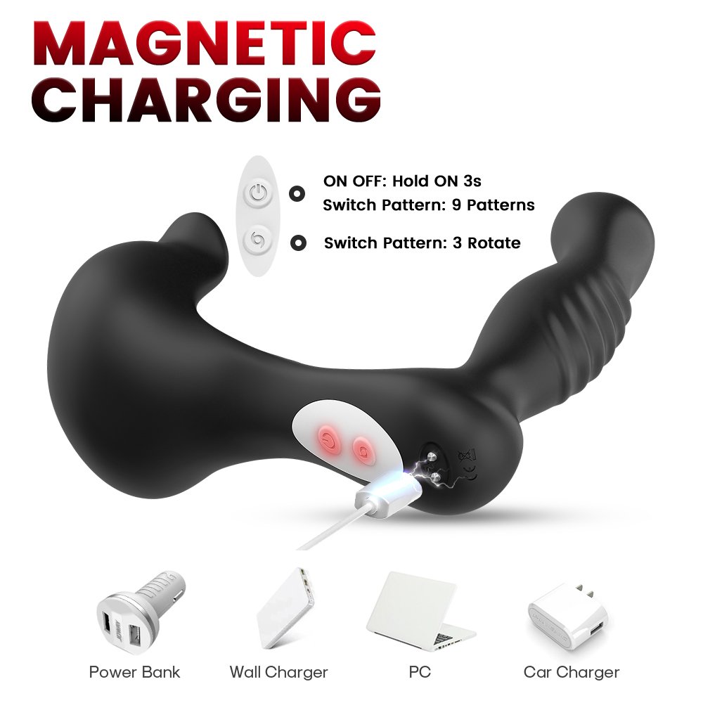 Waterproof Powerful Anal Vibrator Wearable Sex Toys for Man Soft Silicone Electric Male Masturbator Adult Toys