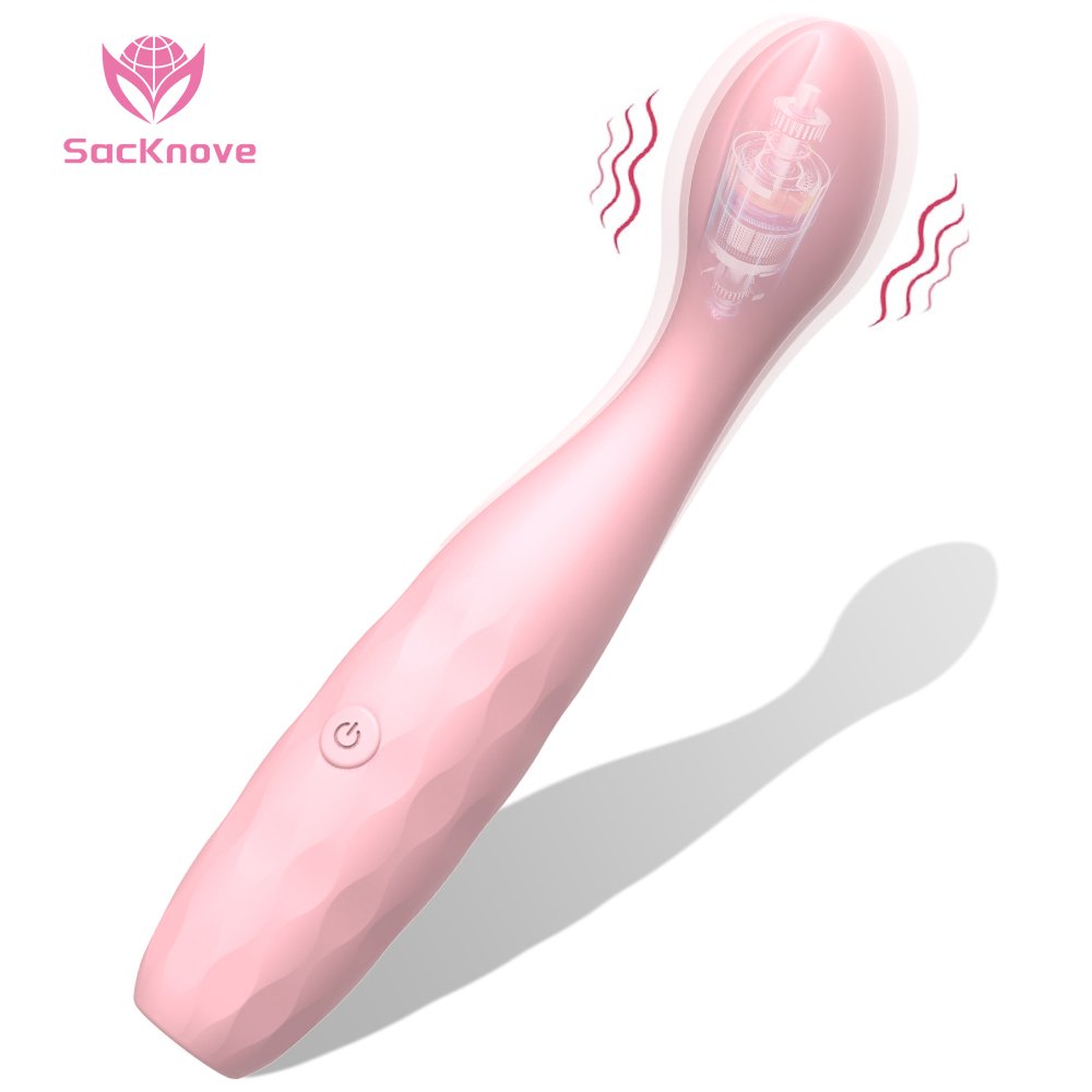 SacKnove Couples Magnetic USB 10 Frequency Vibration Pink Blue Electric Handheld Wand Massager Bullet Sex Toys G Spot Vibrator
