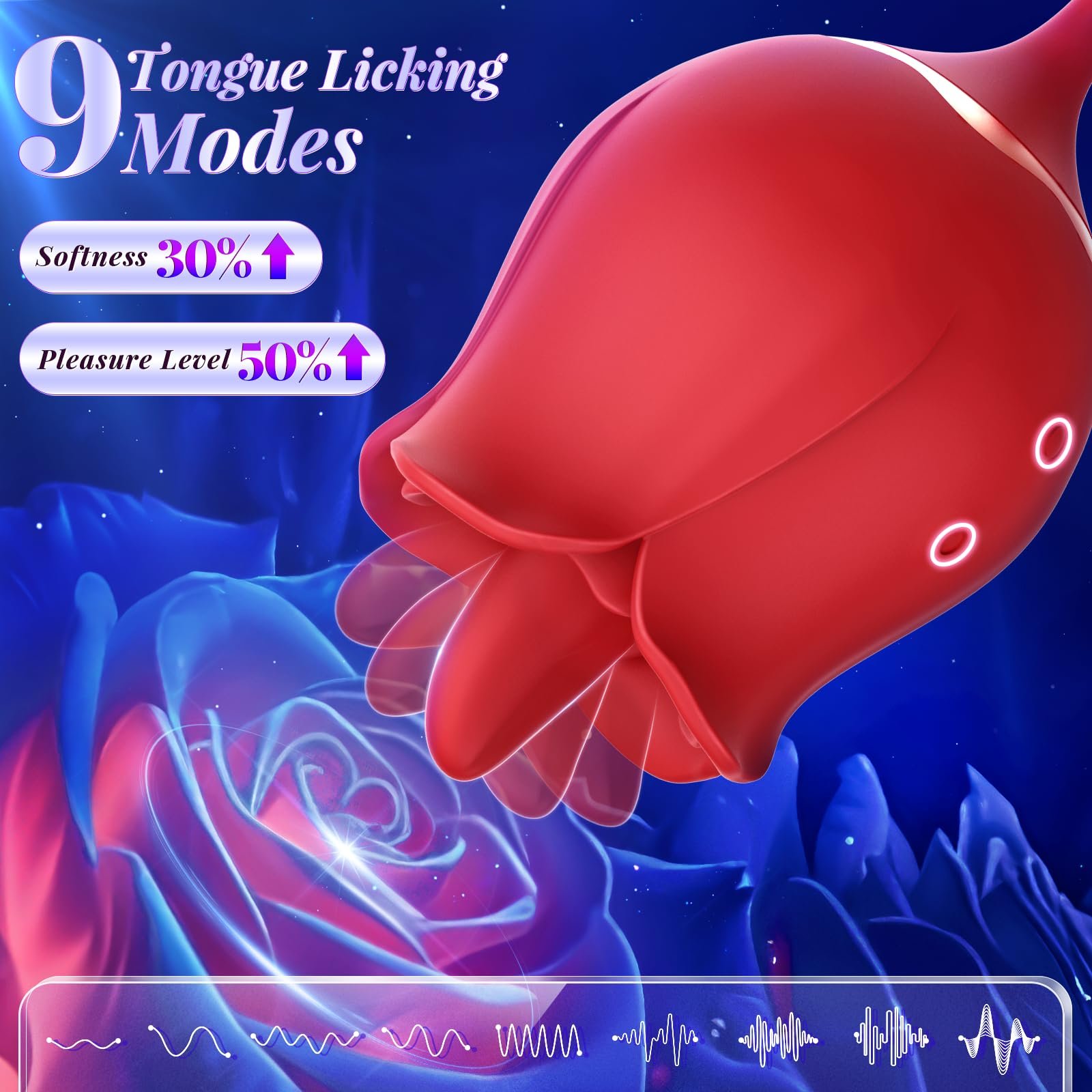 Aizhilian 18 for men sex toy factory manufacturing of 3 in 1 Rose-style sucking and stretchable toe vibrator selling at a loss