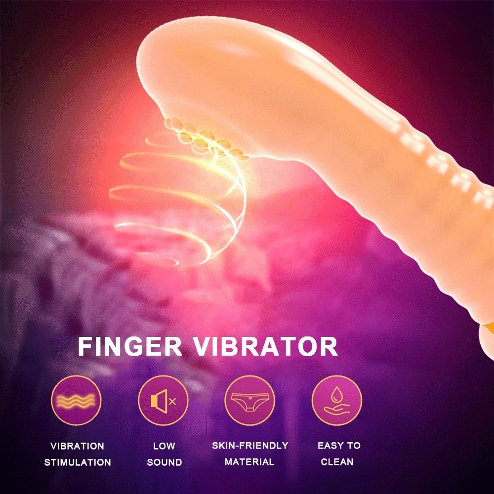 Finger Vibrators Orgasm G Spot Clitoris Vaginal Stimulator Sex Toys For Women Masturbator Brush Vibrating Finger Sleeve Sex Toys