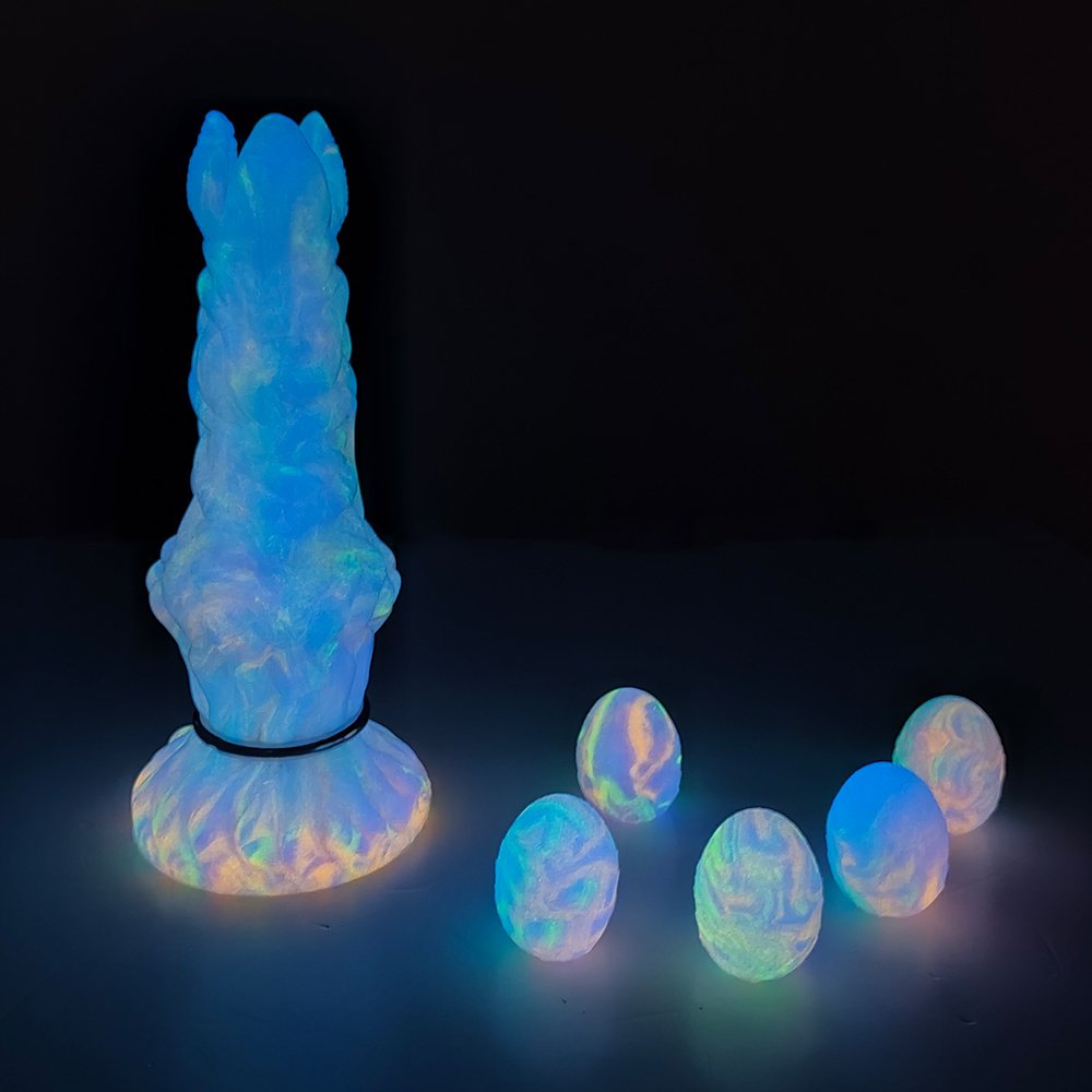 New Platinum Silicone Anal Sex Toy Luminous Ovipositor for Male Female Alternative Toy for Sex Masturbation Gas Push Egg Laying