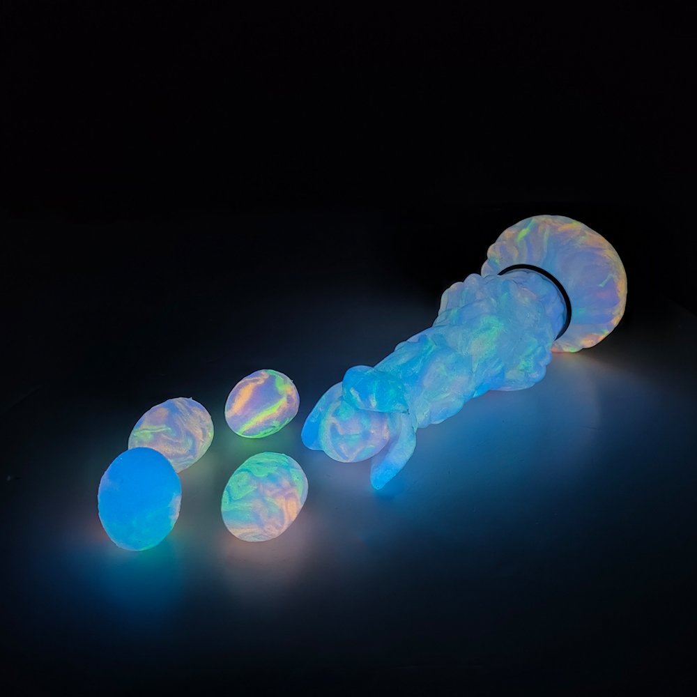 New Platinum Silicone Anal Sex Toy Luminous Ovipositor for Male Female Alternative Toy for Sex Masturbation Gas Push Egg Laying