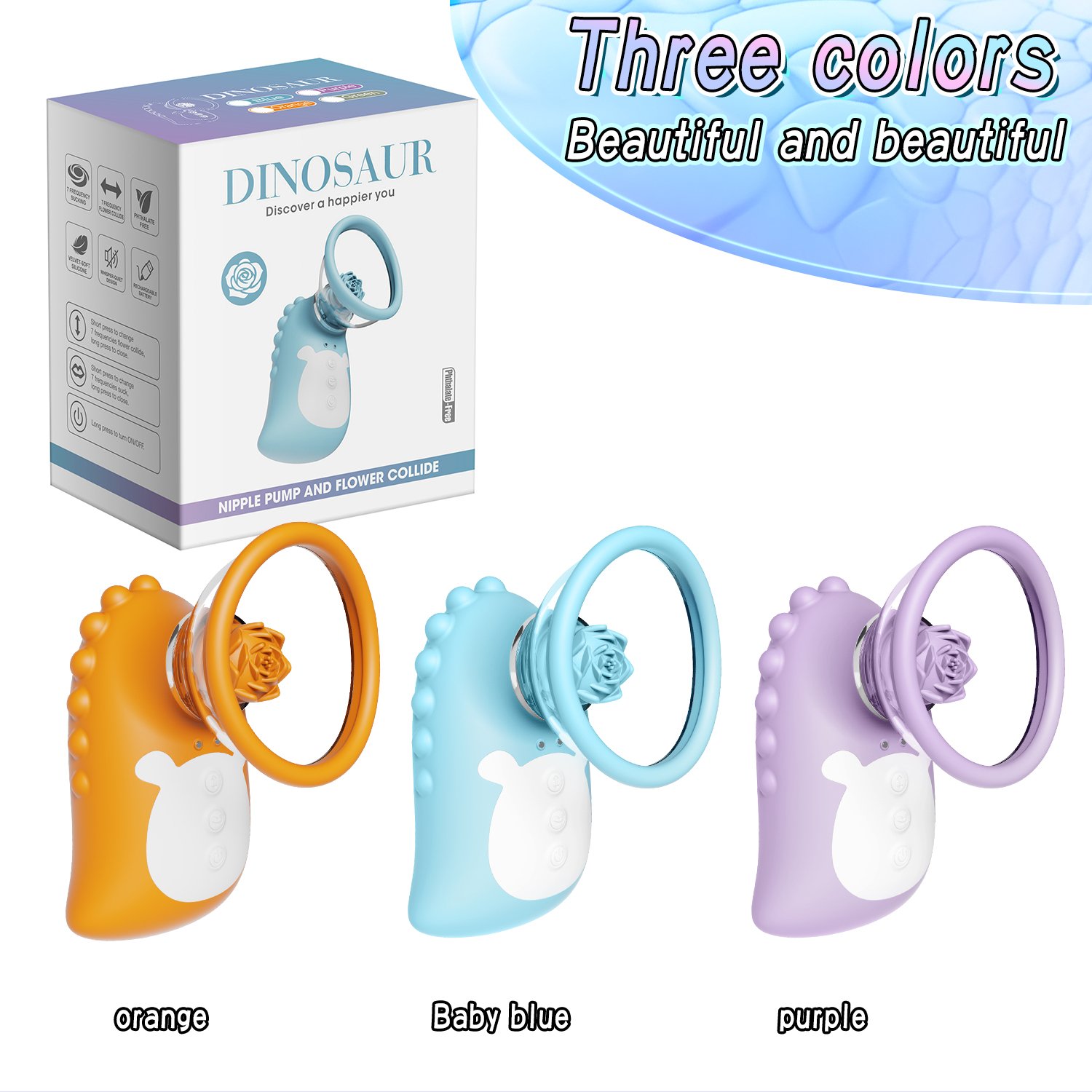 3 in 1 Female Masturbator Vaginal Clitoris Massager Vibrator G Spot Clitoral Stimulator Breast Nipple Sucking Vibrator for Women