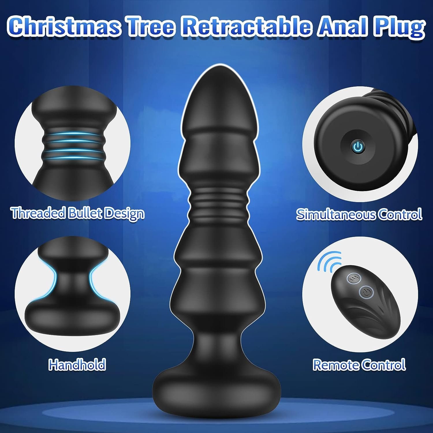 Thrusting Remote Control Butt Plug - Anal Sex Toy With Vibrating and Thrusting Modes, Prostate Massager For Male and Female