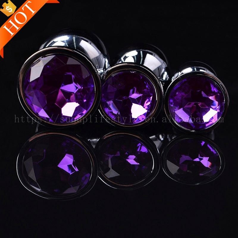Free Custom Box - 1pcs or 3pcs 1set 100% Sex Toy New Products Female Metal Bankyard Anal Plug