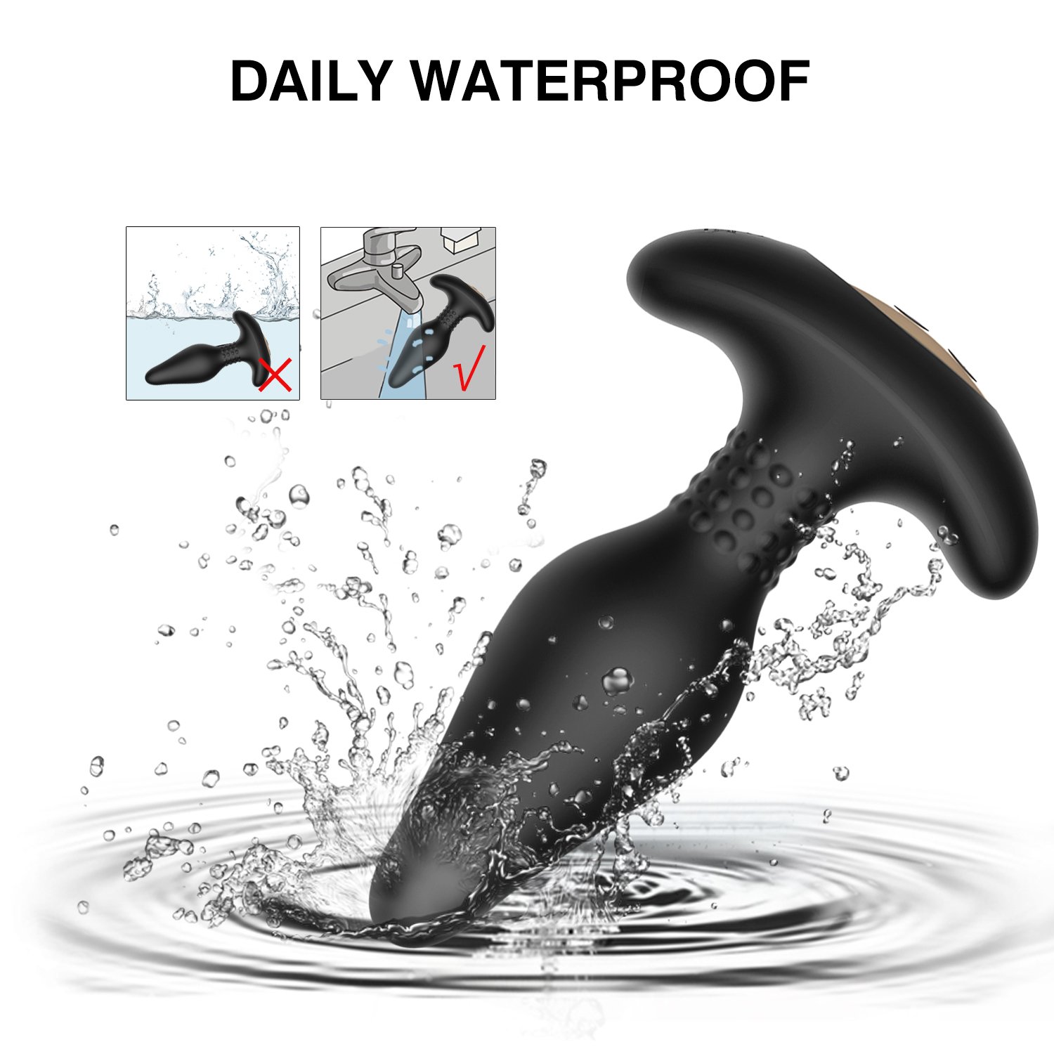 USB Charging Wireless Remote Prostate Massage Vibrator SexToy Silicone 360 Degree Rotation XL Anal Plug for Men Sex Tool