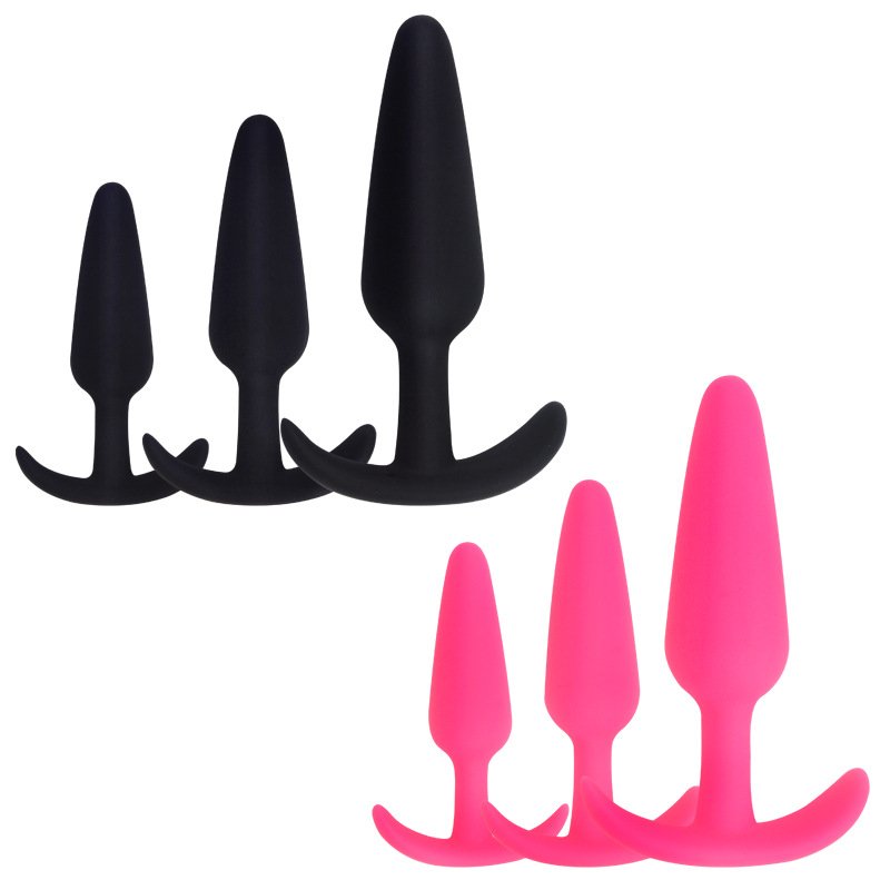 Sexmima OEM ODM Custom Color Packaging 3 Pieces Set Adult Anal Prostate Massager Soft Silicone Anal Butt Plug For Men Women