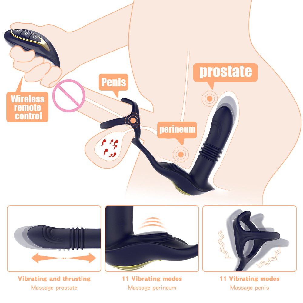 Vibrating Butt Plug Anal Vibrator Anal Plug Sex Toys for Men/Women Ass Anal Dildo Prostate Massager Buttplug Trainer Massager