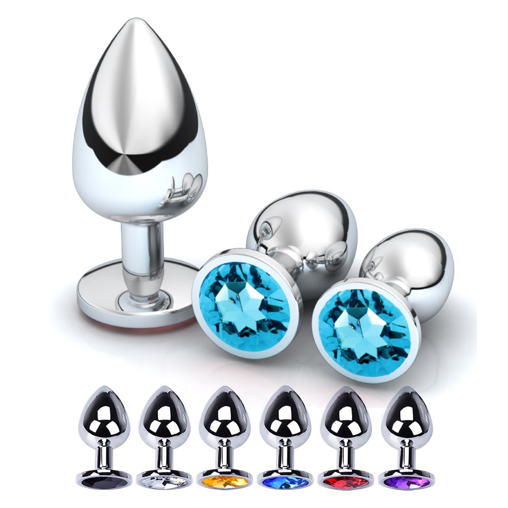 Erotic Anal Stainless Steel Smooth Plug Round Heart Crystal Bdsm Fetish Anus Dilator Ass Tail Adult Games Sex Toys For Women Gay