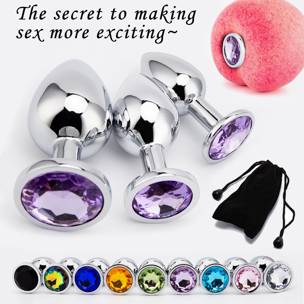 Erotic Anal Stainless Steel Smooth Plug Round Heart Crystal Bdsm Fetish Anus Dilator Ass Tail Adult Games Sex Toys For Women Gay