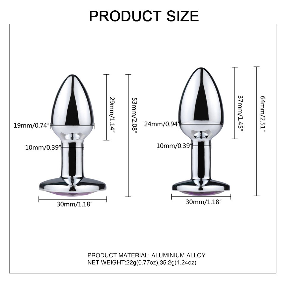 REDBURG Mini Aluminum Alloy Heart Base Anal Plug Sex Toys for Women and Men Anal Toys for Pleasure Juguetes Sexuales SM