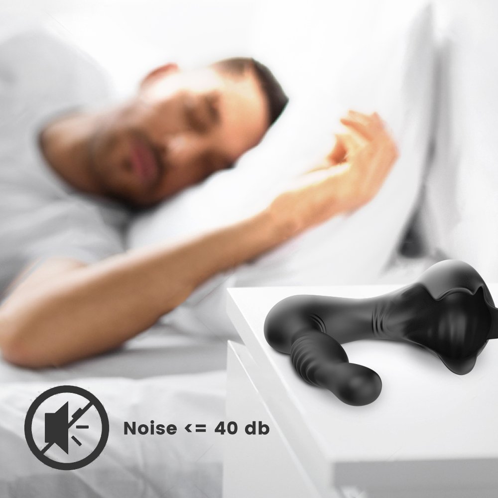 New released 3*9 silicone anal sex toy waterproof rotating prostate massager with testis stimulator