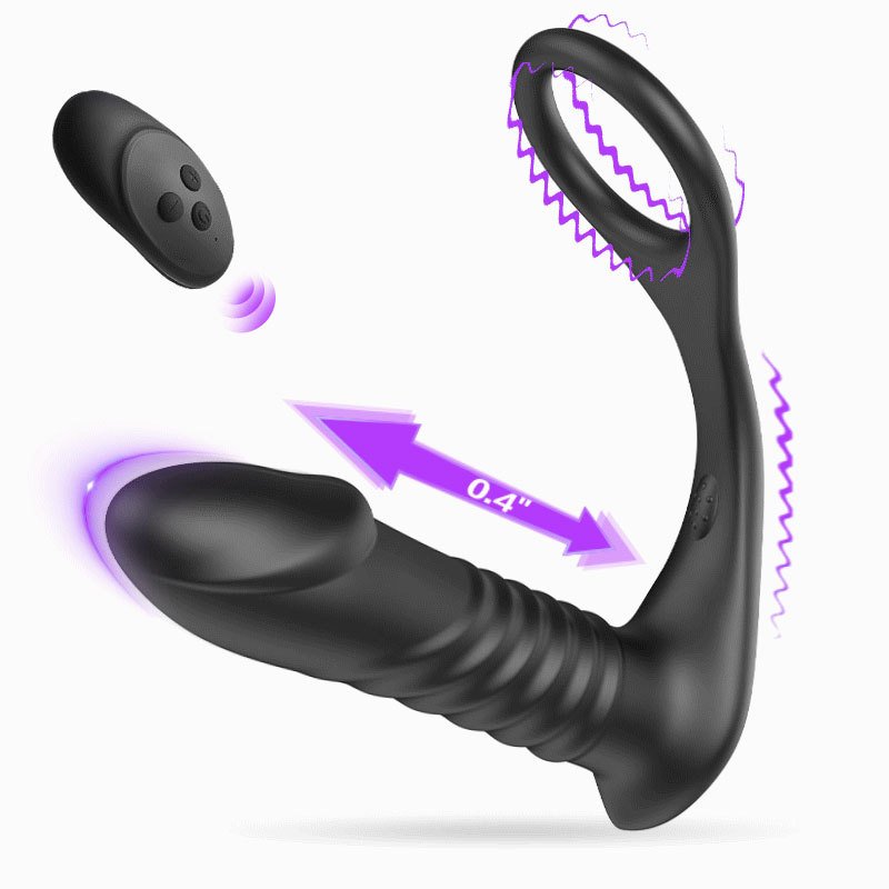Wholesale Silicone Dildo Butt Plug Sex Toys Vibrating Prostate Massager Ring Anal Plug Penis Cock Ring Sex Vibrator Toy For Men