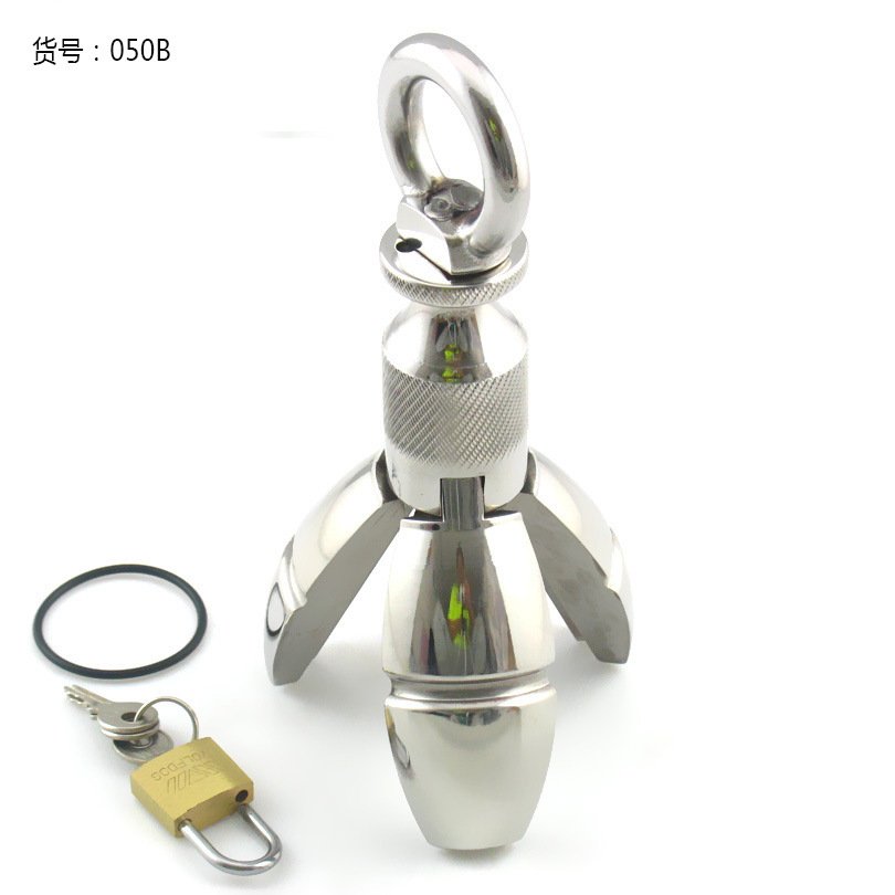 304 Stainless Steel Opening Closing Anal Plug Lock Open Angle 60mm Heavy-duty Large Anal Plug G spot Masturbation Sex Toys