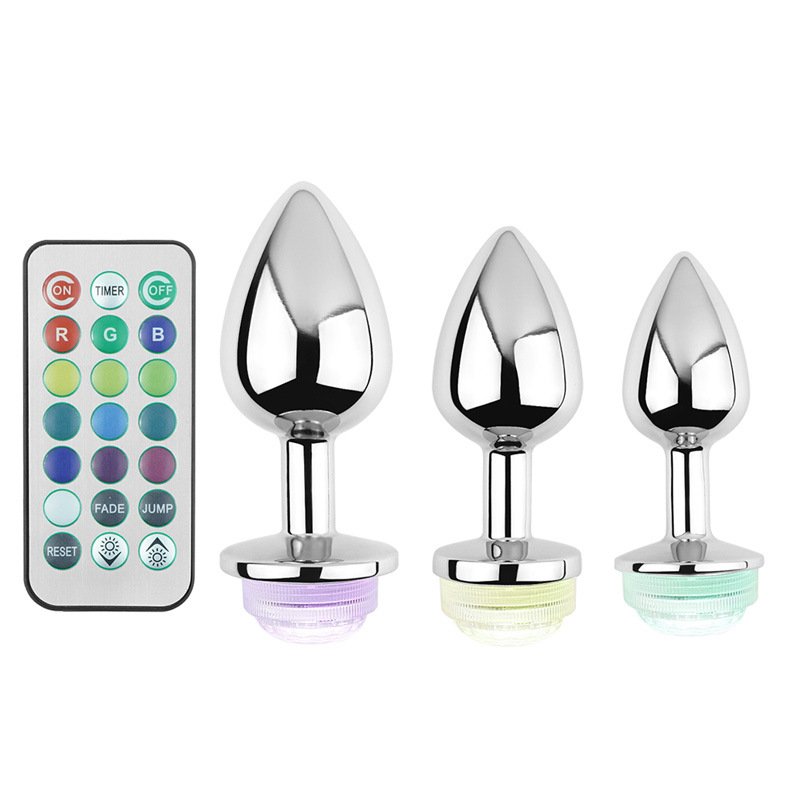 Color Changing Anus Enlarge Anal Butt Plug Remote Anal Dildo Sex Toys For Women Anal Plug with Led Light