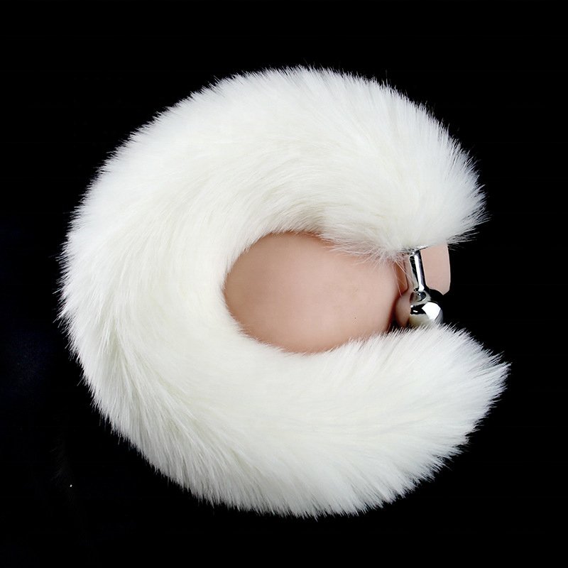 Adult Sex Products with Extended Fox Tail Metal Anal Plug Anal Sex Toy for Women