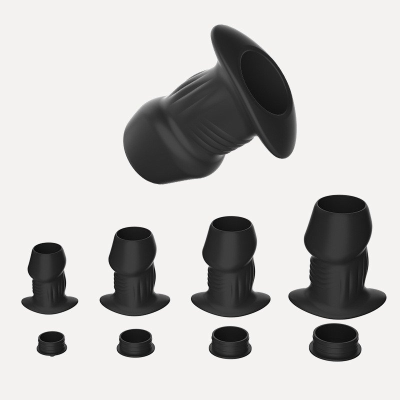Hot Selling Silicone Butt Plug Hollow Anal Vaginal Speculum Dilator BDSM Enema Sex Toys for Couples Men