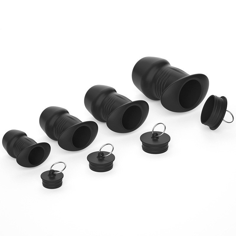 Hot Selling Silicone Butt Plug Hollow Anal Vaginal Speculum Dilator BDSM Enema Sex Toys for Couples Men