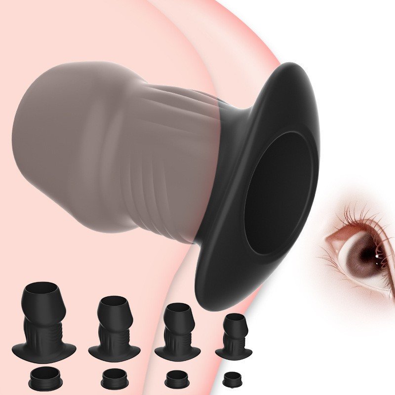 Hot Selling Silicone Butt Plug Hollow Anal Vaginal Speculum Dilator BDSM Enema Sex Toys for Couples Men