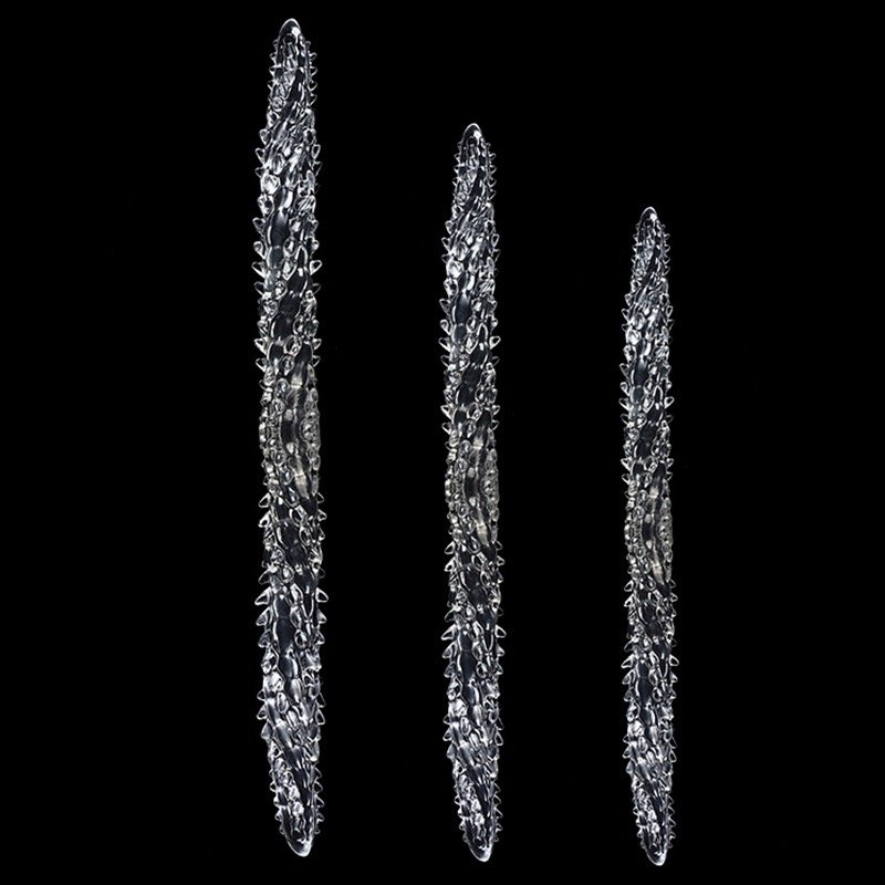 Clear Crystal Wolf Tooth Double Head Anal Plug Soft Stimulation Adult Masturbation Toys Massage Stick Men Women Anal Dilators