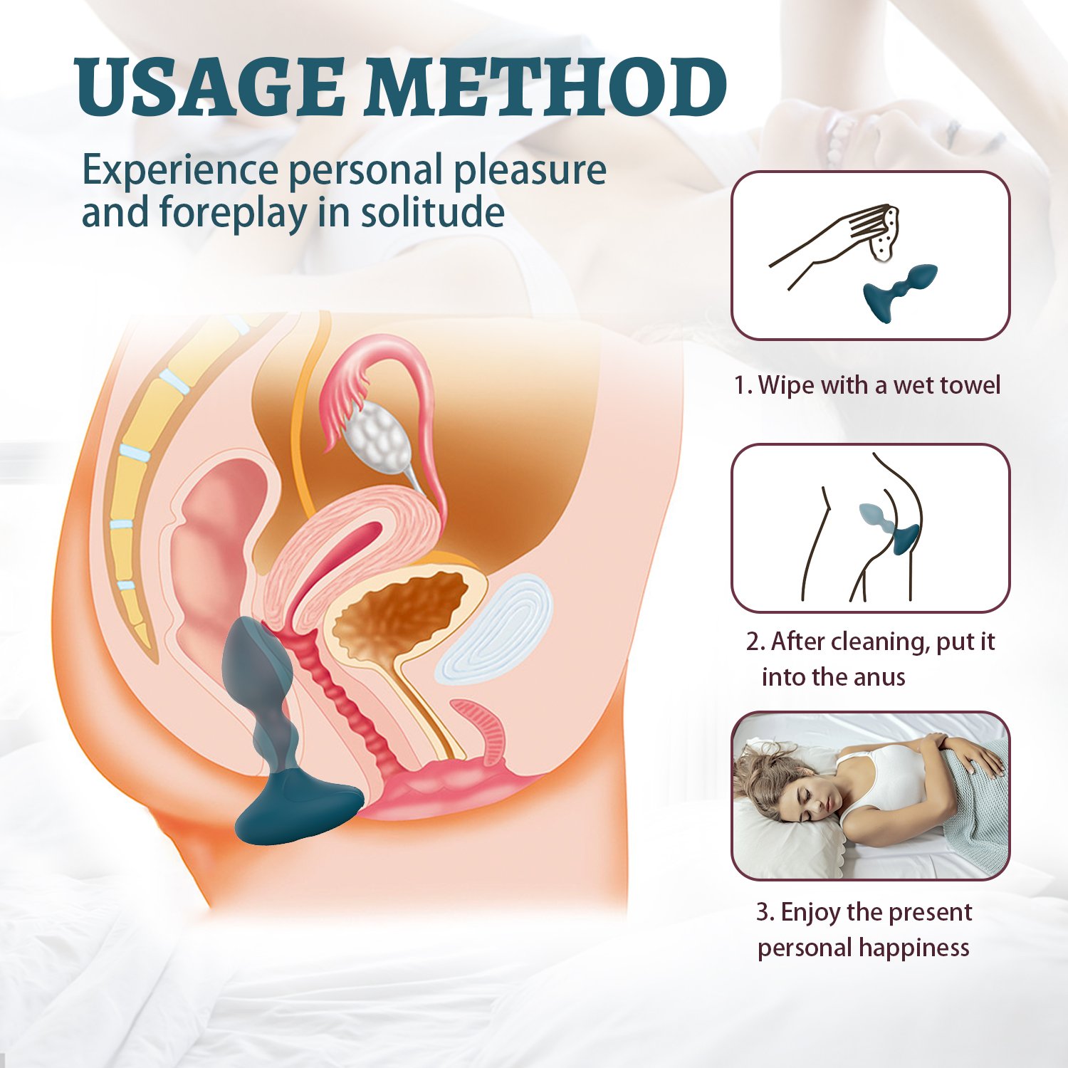 Ylove 10 Modes Remote Control Electric Prostate Massager Silicone Anal Plug and Beads Sex Toy for Anal Play