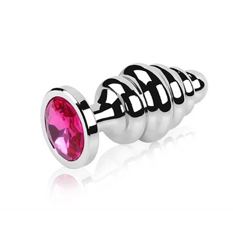 Ribbed Metal Anal Plug Sex Toy Fun Sex Toys for Woman and Man Used in Sex Games and Jewelry Inspired by Butt Plug Jewelry