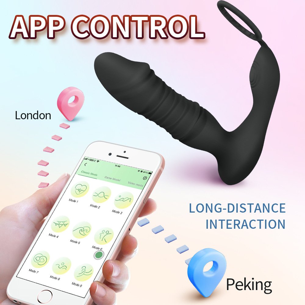 Popular Silicone APP Remote Control Prostate Stimulator Anal Plug and AV Vibrator Penis Sex Toys for Men Sexual Pleasure Tools