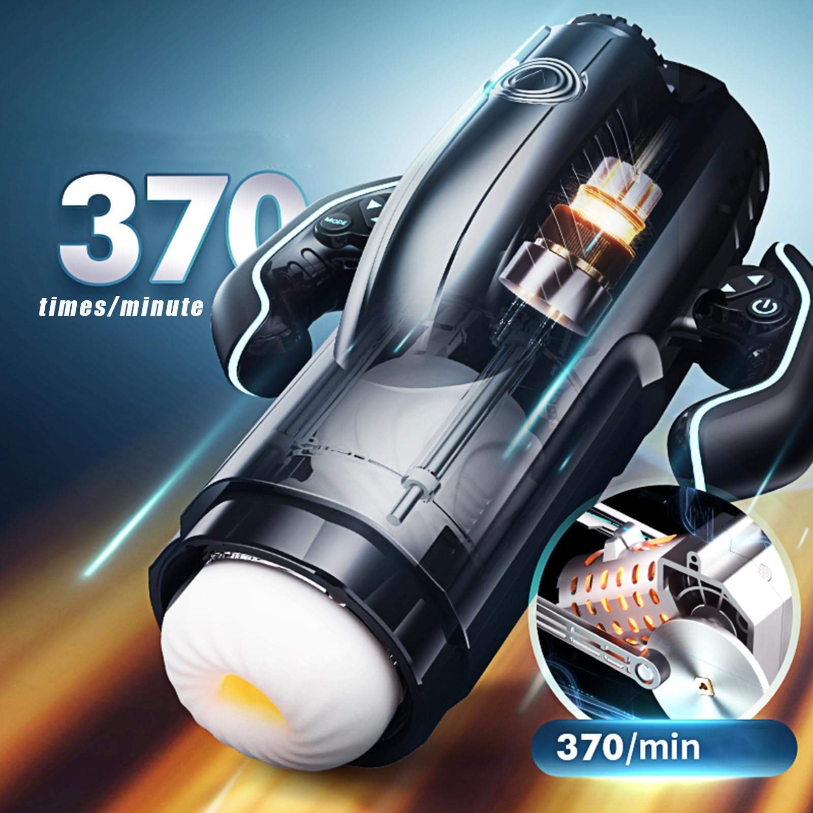 AIZHILIAN Adult sex toy shop Handle airplane cup men's automatic retractable electric clip heating masturbator oral sex artifact