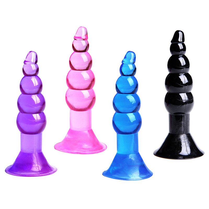 Pull Beads Anal Plug Powerful Suction Cup Silicone Female Masturbation Adult Sex Toys for Woman Man Gay