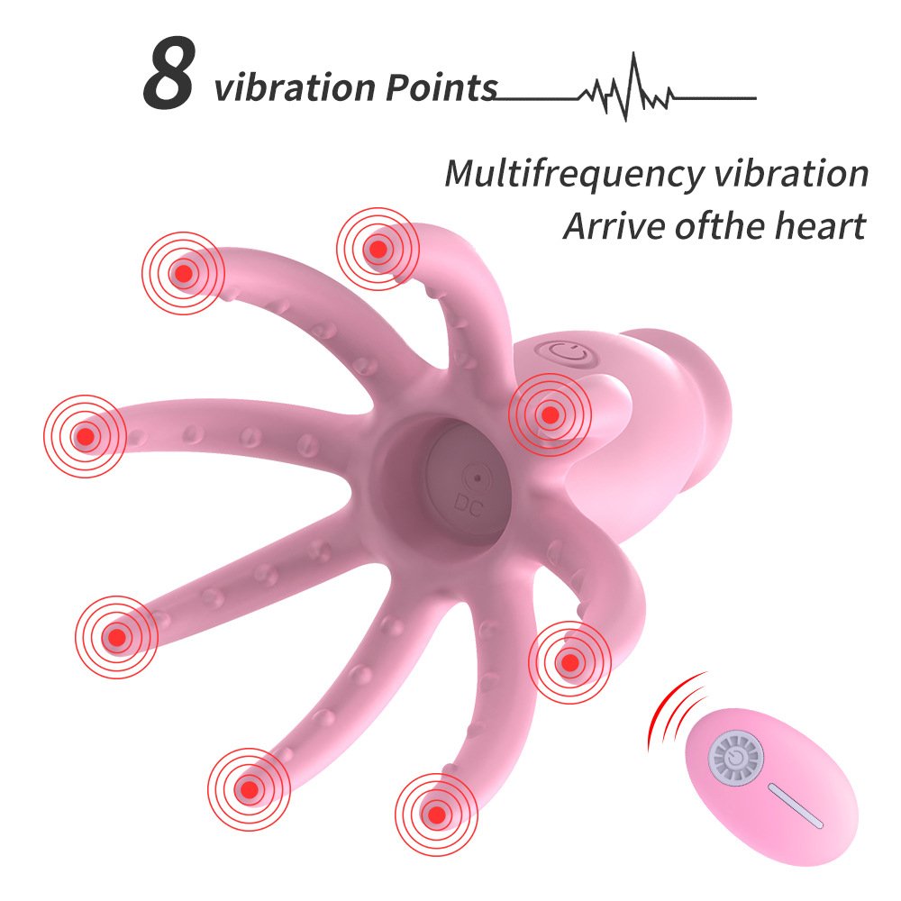 Remote Control Octopus Dildo Vibrator 10 Modes Vibrating Butt Plug Clit Nipples Sucking Massager Clit Stimulator saxy toys