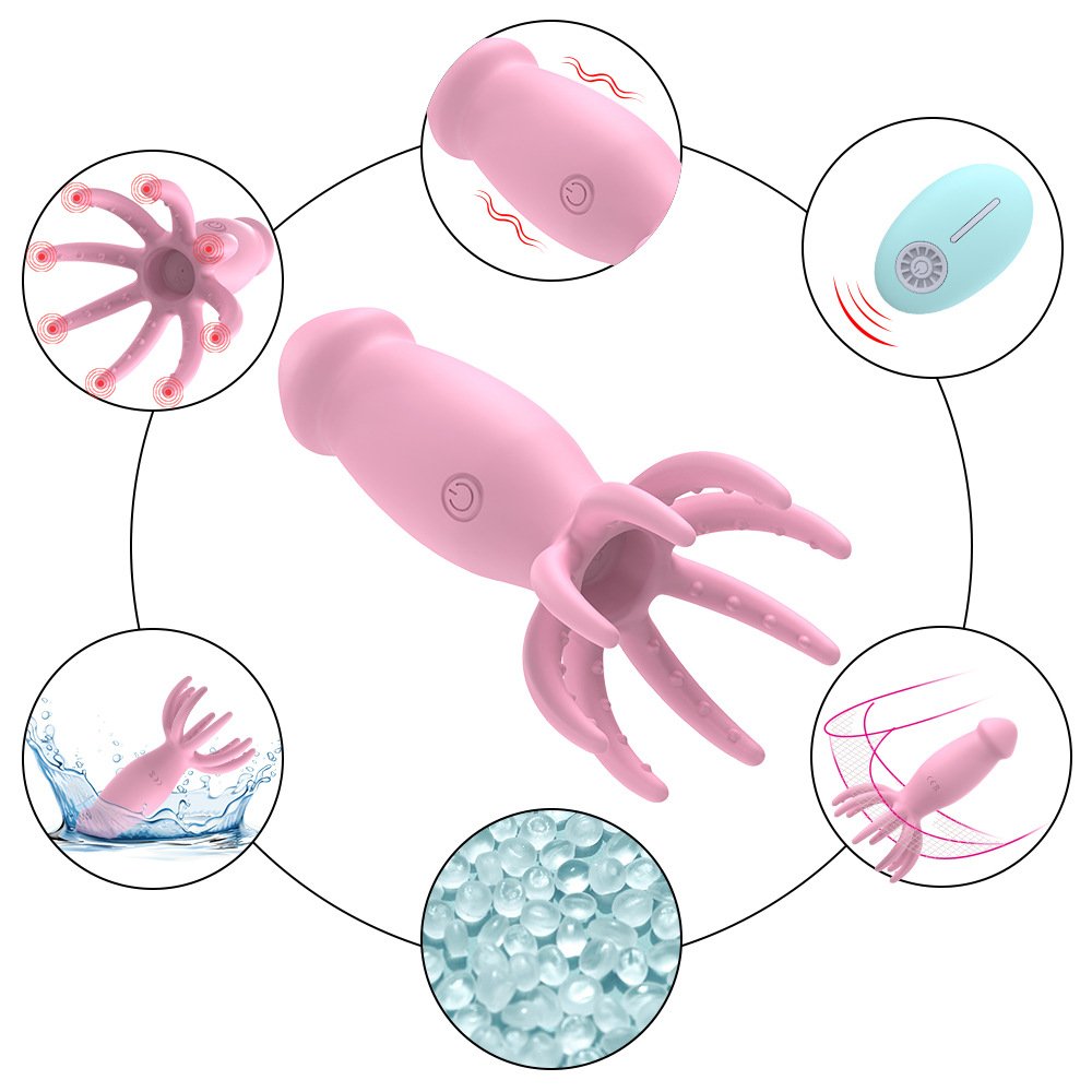 Remote Control Octopus Dildo Vibrator 10 Modes Vibrating Butt Plug Clit Nipples Sucking Massager Clit Stimulator saxy toys