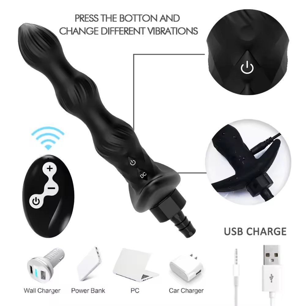 10 Modes Vibrating Remote Control Douche Enema Cleaner Anal Beads Vibrators Prostate Massager Butt Plug Sex Toys Water Spraying