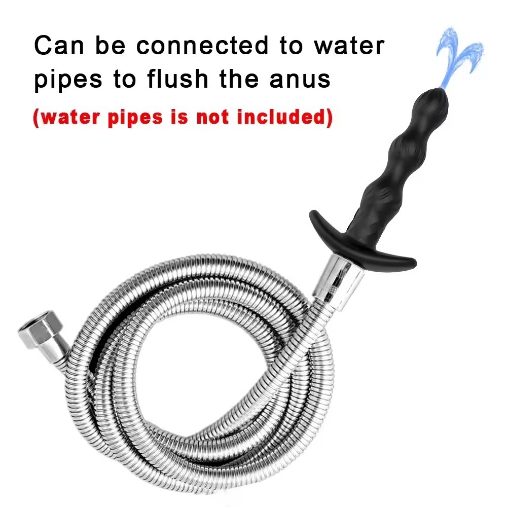 10 Modes Vibrating Remote Control Douche Enema Cleaner Anal Beads Vibrators Prostate Massager Butt Plug Sex Toys Water Spraying