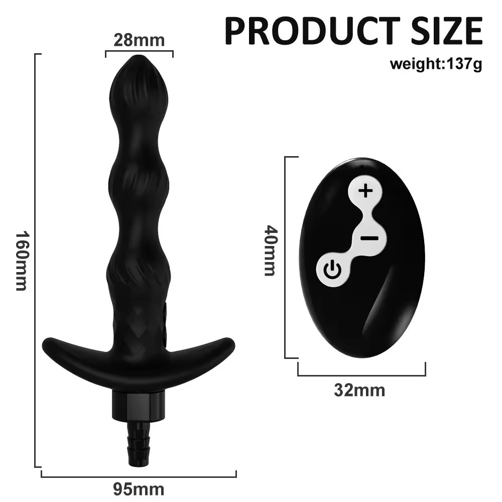 10 Modes Vibrating Remote Control Douche Enema Cleaner Anal Beads Vibrators Prostate Massager Butt Plug Sex Toys Water Spraying