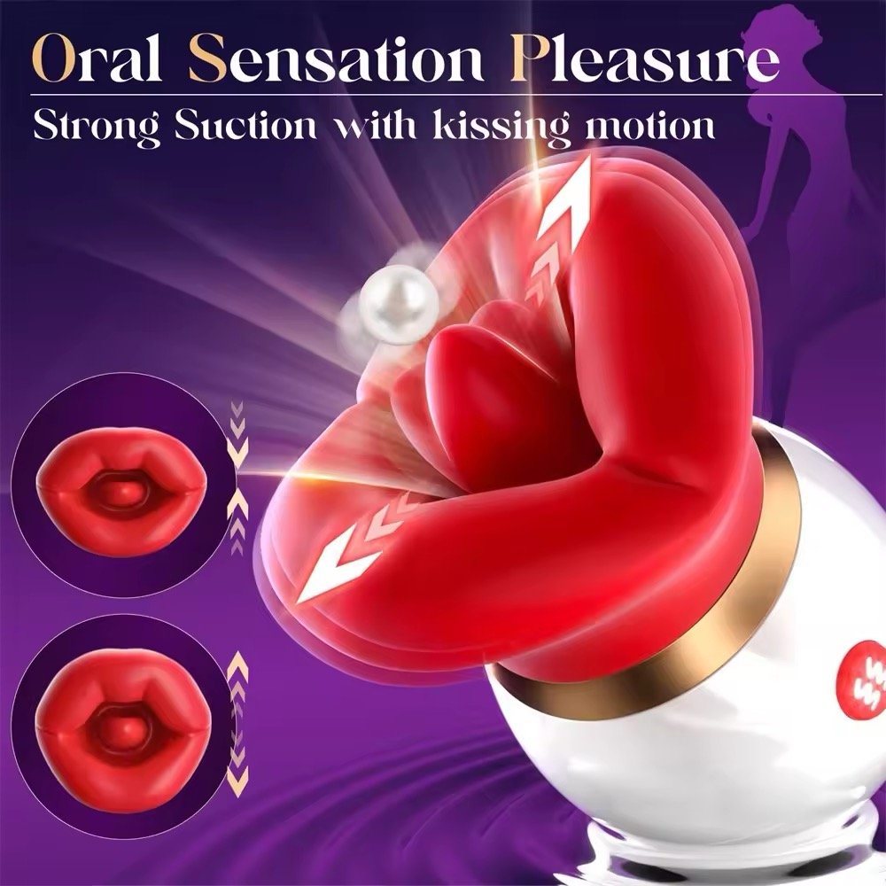 USB Red Lips Tongue Vibrator Adult Sex Toys Sucking Vibrators Clitoris Stimulator Anal Sex toys Couple Vibrator for Women & Men
