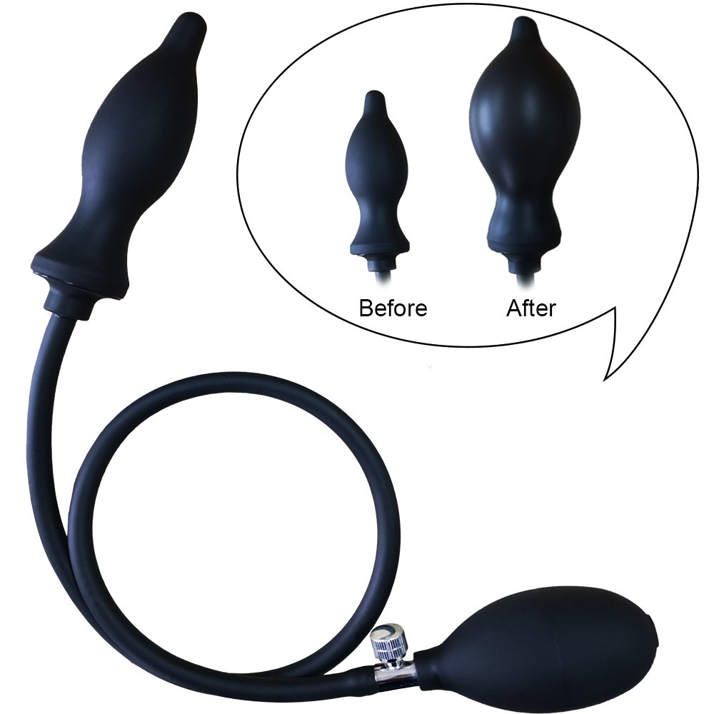 Inflatable Butt Plug Body-Safe Medical Grade Waterproof Stretch Anal with Quick Release Valve Suitable for Beginners