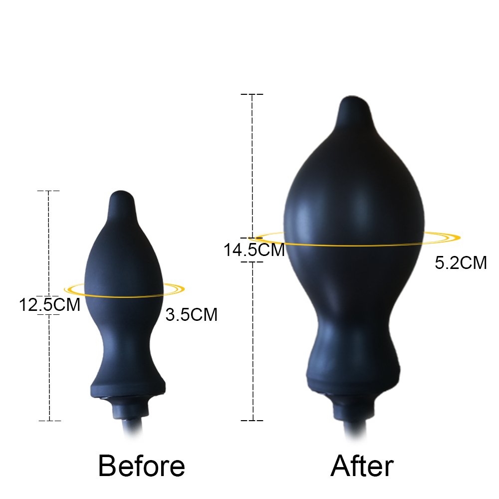 Inflatable Butt Plug Body-Safe Medical Grade Waterproof Stretch Anal with Quick Release Valve Suitable for Beginners