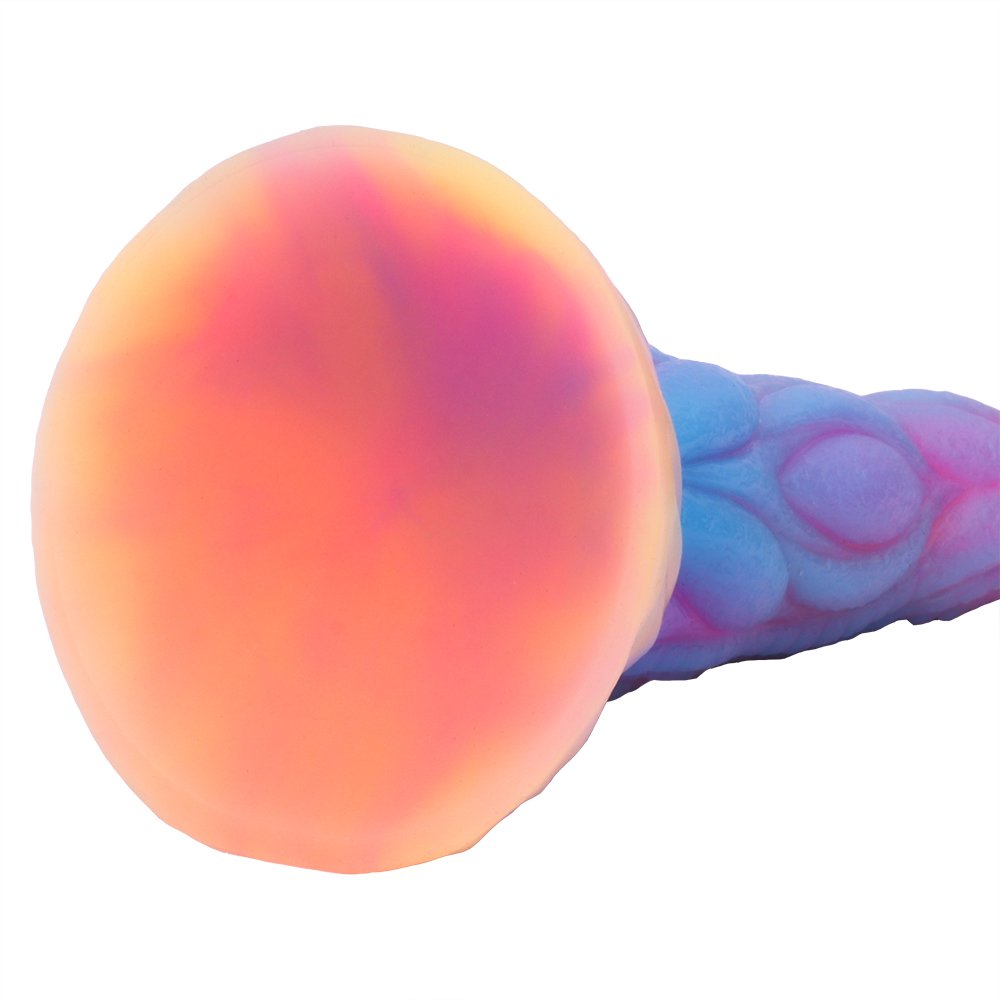 Silicone Luminous Fluorescent Anal Sex Toys G-Spot Stimulation Masturbation Monster Dragon Dildo Anal Butt Plug with Suction Cup