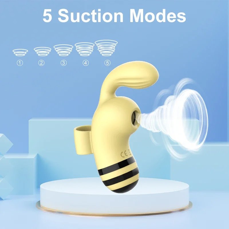 Bee Shape Clitoris Sucking Vibrator Sucker Chargeable Silicone Sex Toys Finger Oral Nipple Stimulator Sex Toy For Women