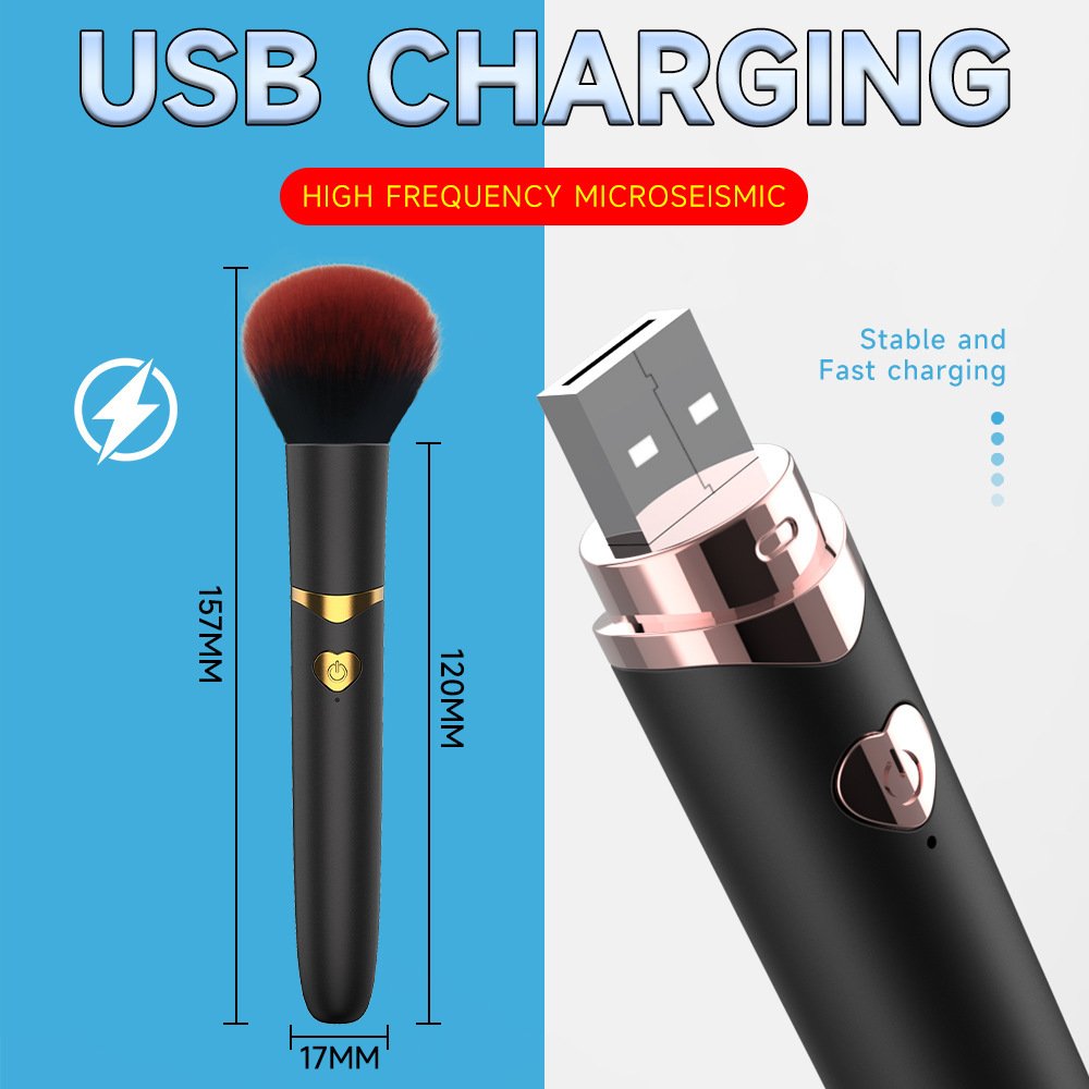 10 Modes Make Up Brush Cosmetic Brush Vibrator Clitoris G-Spot Stimulator Anal Massager Female Masturbator Sex Toys For Woman%