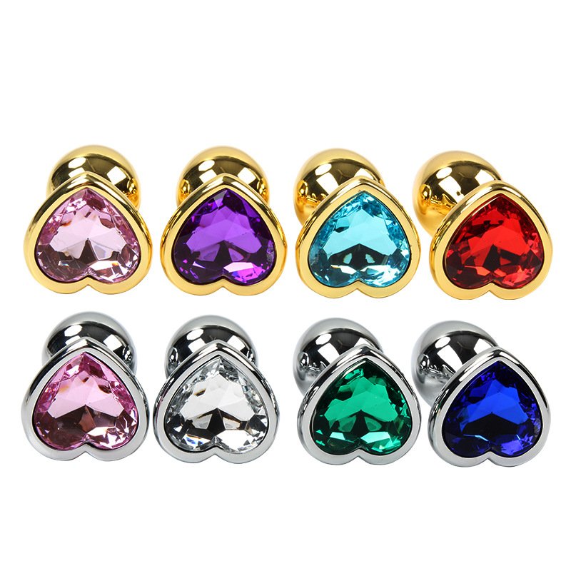 Heart Shaped Butt Plug Sex Toys Metal Anal Plugs Women Plugs Anal Trainer ForWomen Dildo Erotic Massager Stimulator Anal Trainer