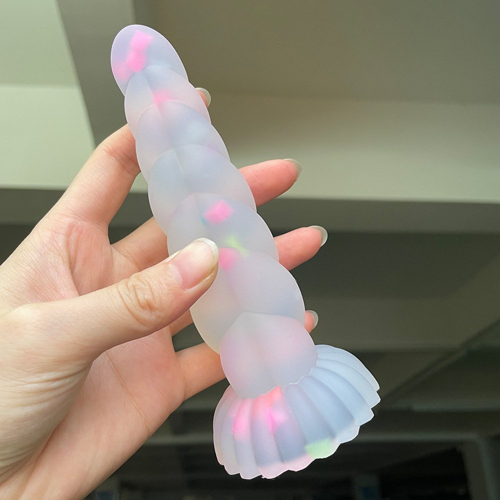 Hot Selling High Quality Xxl Liquid Silicone Glowing In Dark Dildo Huge Long Masturbation Anal Plug