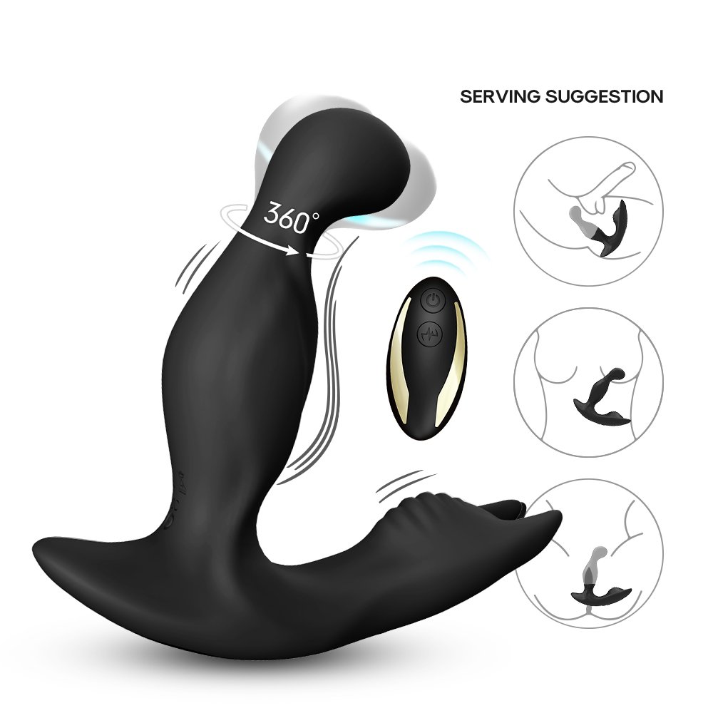 New arrivals 2020 amazon prostate rotating anal plug vibrator sex toys for men and female