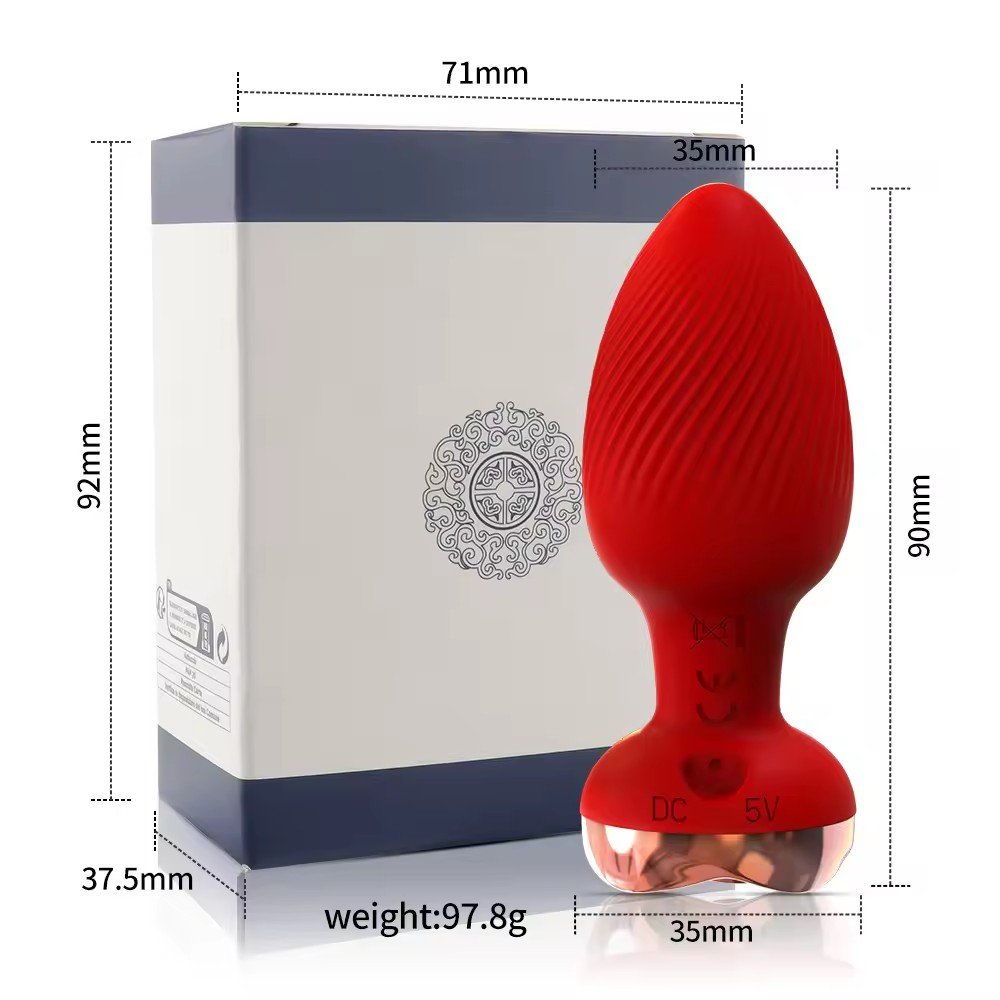 New Design adult shop products Remote Control Vibrating Rose Anal Plug Sex Toys For Men Women
