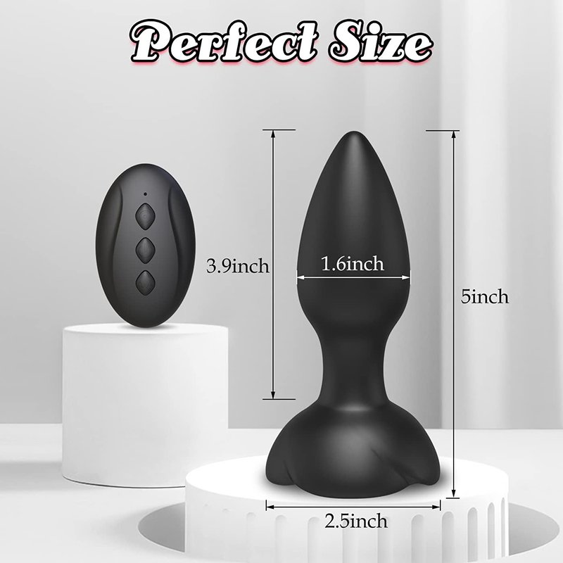 Best Seller Wireless Remote Control Rose Anal Plug Male and Female Masturbation Vibrating Prostate Sex Toys Massager for Men